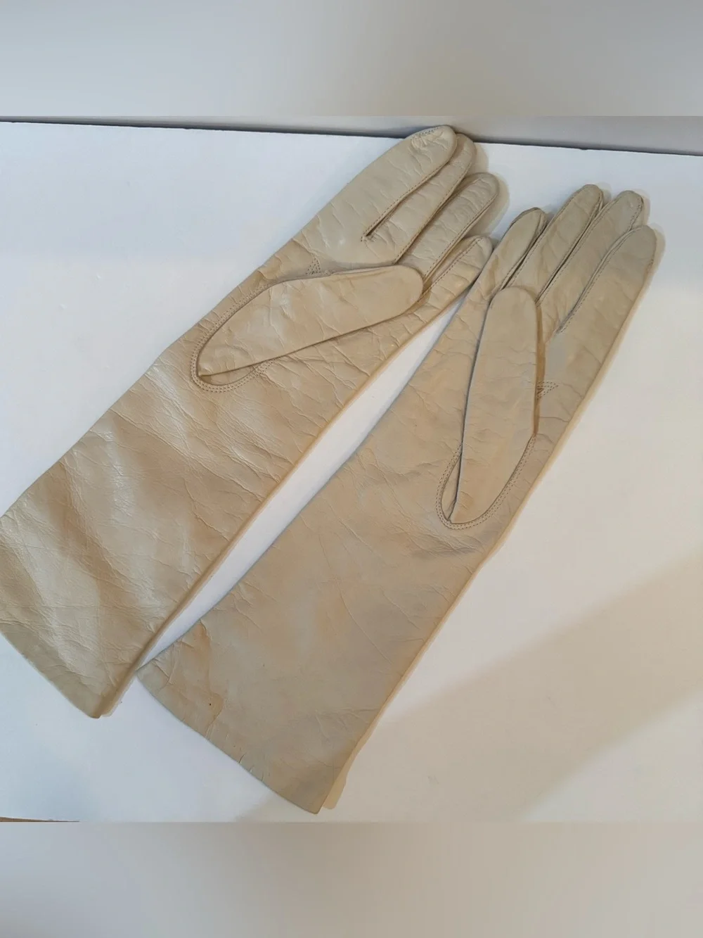 Vintage Fownes Leather Opera Gloves 100% Silk Lined
